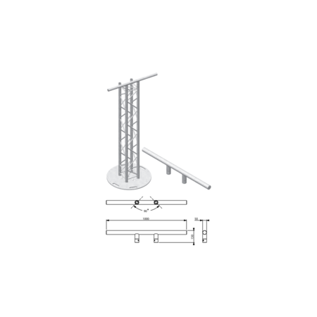 Image principale du produit Barre Totem pour structure CARRÉE 290 ASD HTZ