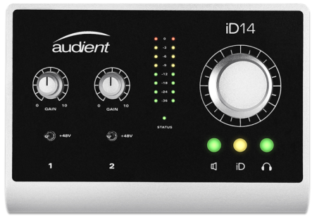 Image principale du produit Carte son Audient iD14 2 entrées 2 sorties 24 bit 96 kHz