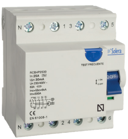 Image principale du produit Interrupteur Différentiel 4P 40A 300mA 4 modules 6kA Type AC