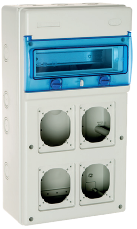 Image principale du produit Boitier vierge INDIBOX 11 modules 4 prises