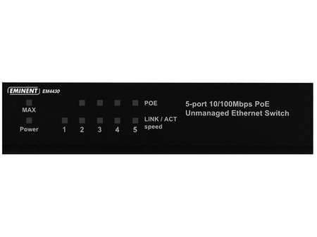 Image secondaire du produit Injecteur switch POE 5 ports gigabit 30W max par port