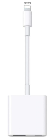 Image principale du produit Adaptateur compatible apple IOS lighting OTG vers USB-c 500mA