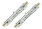 Image principale du produit Lot de 2 Lampes quartz 240V 120W 78mm R7s halogène économique équivalent 150W