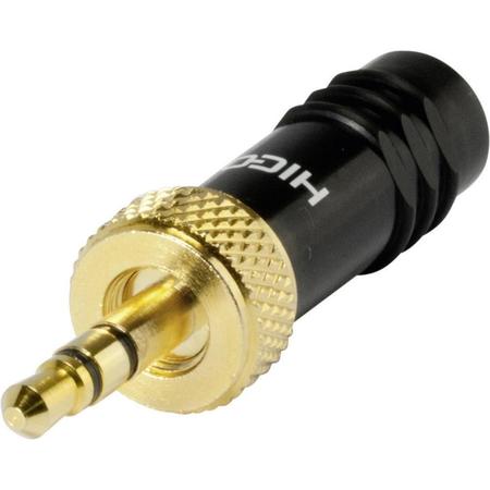 Image principale du produit Jack 3.5 mm male droit Hicon HI-J35S-SCREW-M à souder et à vis