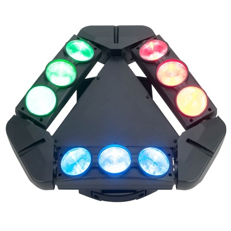 Image principale du produit Multi Beam ADJ KAOS - 9x10WH - Effet à rotation Continu - 3x3 LEDs  RGBW10W