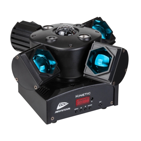 Image principale du produit Kinetic JB Systems - Effet multifaisceau 4 en 1 Beam wash Strobe et laser bicolore