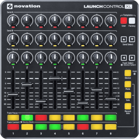 Image secondaire du produit Launch-Control-XL-B Novation - Controleur midi 16 pads 8 faders 24 rotatifs