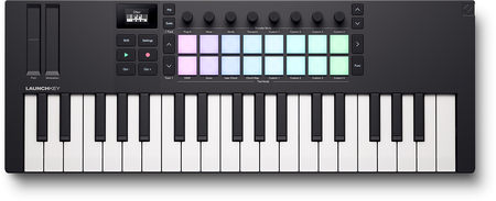 Image principale du produit LAUNCHKEY-MN37-MK4 Novation – Clavier maître 37 mini touches 16 pads 8 rotatifs