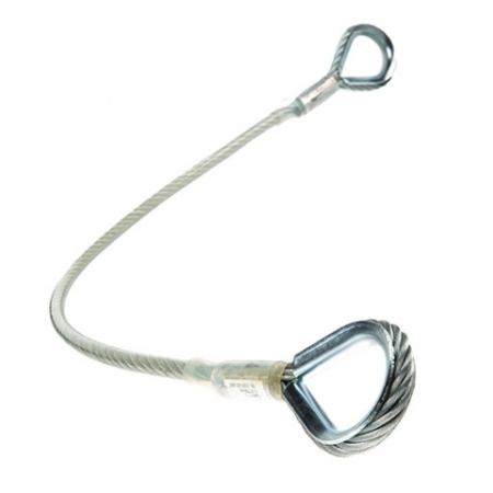 Image principale du produit Élingue 1T 10m RIGLIFT - Câble acier 10mm, gaine transparente, manchon droit, thermo-prote