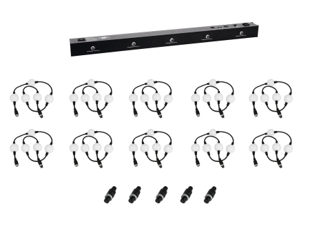 Image principale du produit Set de 10m de led pixel ball 360° eurolite et 1 barre de contrôle