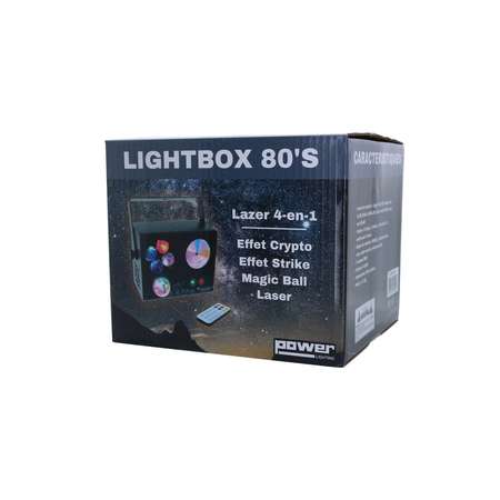 Image nº7 du produit LIGHTBOX 80S Power lighting - multi effet 4 en 1 Sphéro + Crypto + Strike + laser bicolore