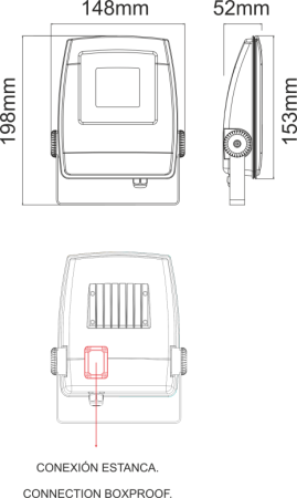 Image nº3 du produit Projecteur exterieur Beneito Faure LED LIP 10W blanc neutre 825 Lumens chassis blanc
