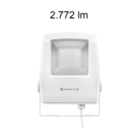 Image principale du produit Projecteur exterieur Beneito Faure LIP 30W blanc neutre 2772 Lumens chassis blanc