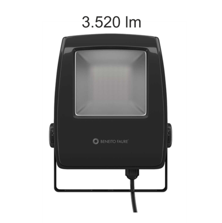 Image principale du produit Projecteur exterieur Beneito Faure Led LIP 45W blanc neutre 3520 Lumens chassis noir