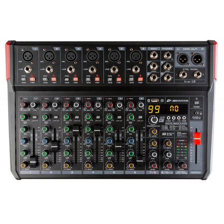 Image principale du produit Libve-10 JB Systems - Table de mixage 10 entrées effet + USB + Bluetooth