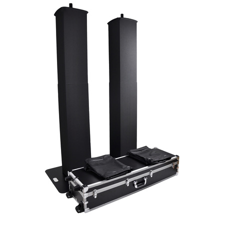 Image secondaire du produit LSA 220 procase BL Power acoustics - Pack de 2 Totems pro hauteur variable de 1m05 à 1m95 avec valise de transport