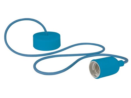 Image principale du produit Luminaire à suspension en cordage Velleman douille E27 Bleu