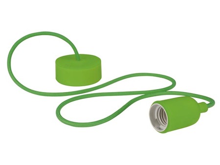 Image principale du produit Luminaire à suspension en cordage Velleman douille E27 Vert
