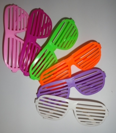 Image principale du produit lot de 6 paires de lunettes à barreaux couleurs assorties