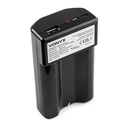 Image principale du produit Batterie lithium Vonyx rechargeable sur USB-c pour mégaphone