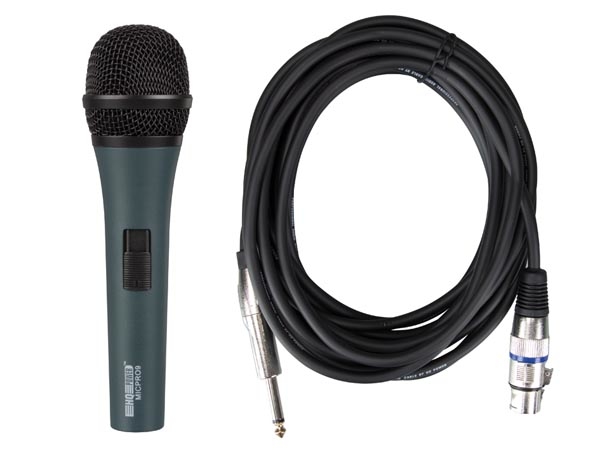 Image principale du produit Micro chant dynamique professionnel noir avec malette