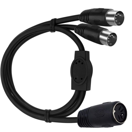 Image secondaire du produit Splitter midi 1 Din 5 broches femelle vers 2 mâles 30cm