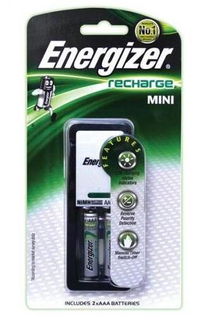 Image principale du produit Mini chargeur Energizer pour LR6 AA ou LR3 AAA avec 2 piles LR3 AAA