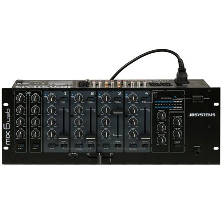 Image principale du produit Mixage rackable JB System MIX6-USB 4 voies stéréo et 2 micro et talkover