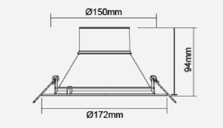 Image secondaire du produit Downlight Megaman Siena MM05482 21,5W 4000K dimmable blanc diamètre 172mm