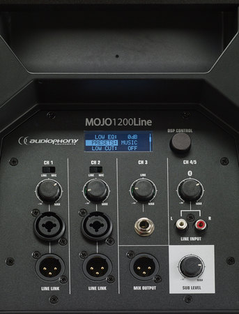 Image nº4 du produit Enceinte à colonne actif MOJO 1200 Audiophony 600W RMS avec DSP, Bluetooth et Housses de transport