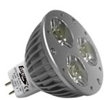 Image principale du produit MR16 à 3 LED 1W blanc chaud 12v