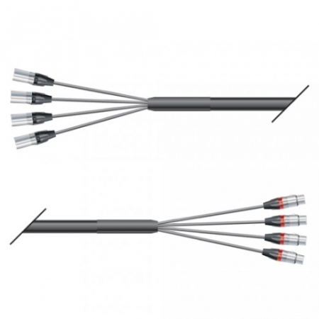 Image principale du produit Multipaires souple 4 XLR Neutrik 15m Sommer cable