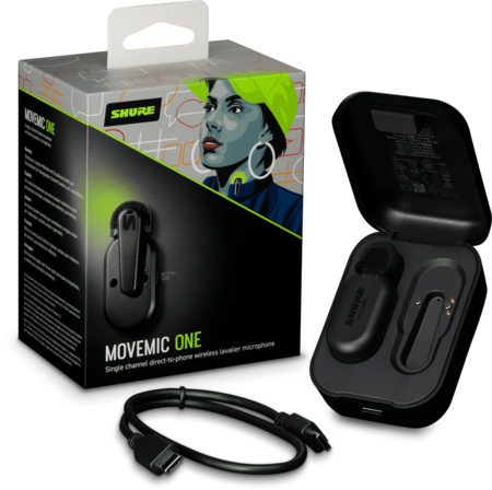 Image principale du produit MV-ONE-Z6 Shure - Micro cravate sans fil pour podcast et streaming