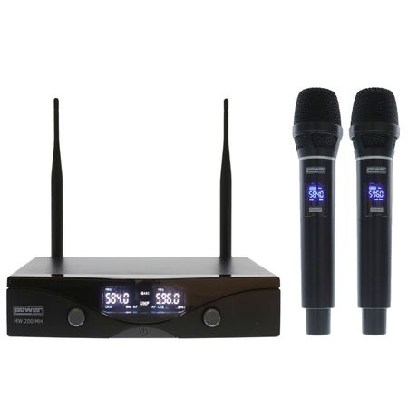 Image principale du produit MW 200 MH Power acoustics – Double micros mains sans fil UHF 10 - 30mW