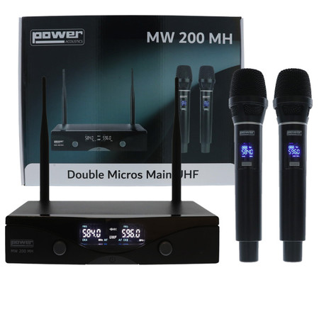 Image nº8 du produit MW 200 MH Power acoustics – Double micros mains sans fil UHF 10 - 30mW