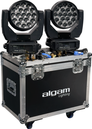 Image nº4 du produit MW1915Z  Flight DUO Algam lighting - Pack de 2 lyres Led Zoom 19X 15W en flightcase