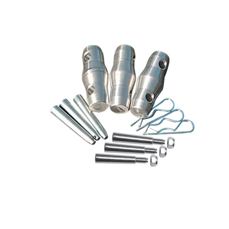 Image principale du produit Kit de jonction ASD mixte à vis avec écrou frein et manchons, axes et goupilles