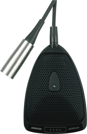 Image principale du produit Shure MX393-S Micro de surface supercardioïde avec interrupteur tactile