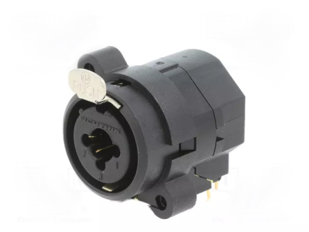 Image principale du produit Embase femelle coudée Combo NEUTRIK à souder sur CI pour XLR 3 et Jack 6.35 Stéréo