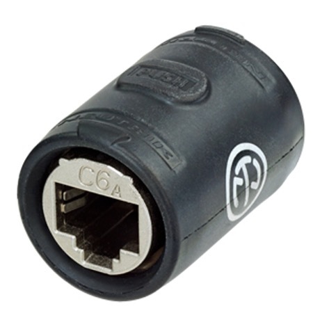 Image principale du produit NE8FFX6-W Neutrik coupleur ethercon RJ45 Cat6-a IP65