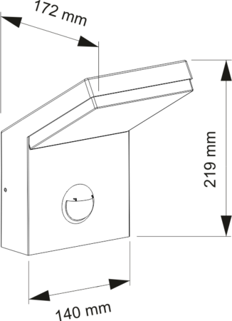 Image secondaire du produit Eclairage extérieur LED IP54 18W 3000K 120° chassis blanc NEO XL Beneito Faure avec détecteur