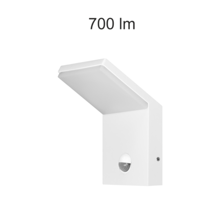 Image principale du produit Eclairage extérieur LED IP54 9W 3000K 120° chassis blanc  NEO Beneito Faure avec détecteur
