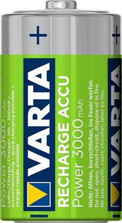 Image secondaire du produit Lot de 2 Piles 1.2V rechargeable NIMH Varta 3000mAh LR20