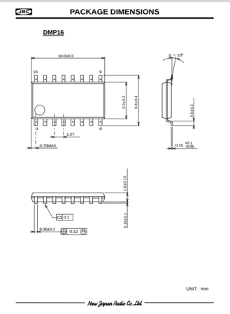 Image principale du produit Circuit NJM13700M double Ampli OP à transconductance - DMP-16