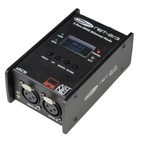 Image principale du produit Net 2/3 Pocket Showtec Node POE ARTnet sACN DMX 2 univers sur XLR 3 broches