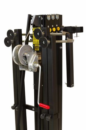 Image secondaire du produit OMEGA-30 Block & Block - Pied téléscopoqie à treuil avec fourches hauteur 5m charge 220Kg Max