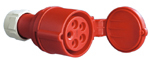 Image principale du produit Prise P17 femelle 16A Tetrapolaire 5 points IP44 DESTOCKAGE