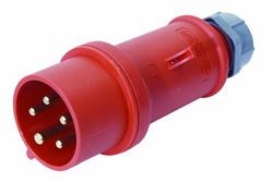 Image principale du produit Prise P17 male 16A Triphasé 5 points IP44 DESTOCKAGE
