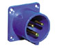 Image principale du produit embase P17 male 32A 3 points 240V IP44 bleue Destockage