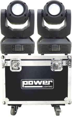 Image principale du produit Pack de 2 lyres beam Power lighting Tiger 1R en flight